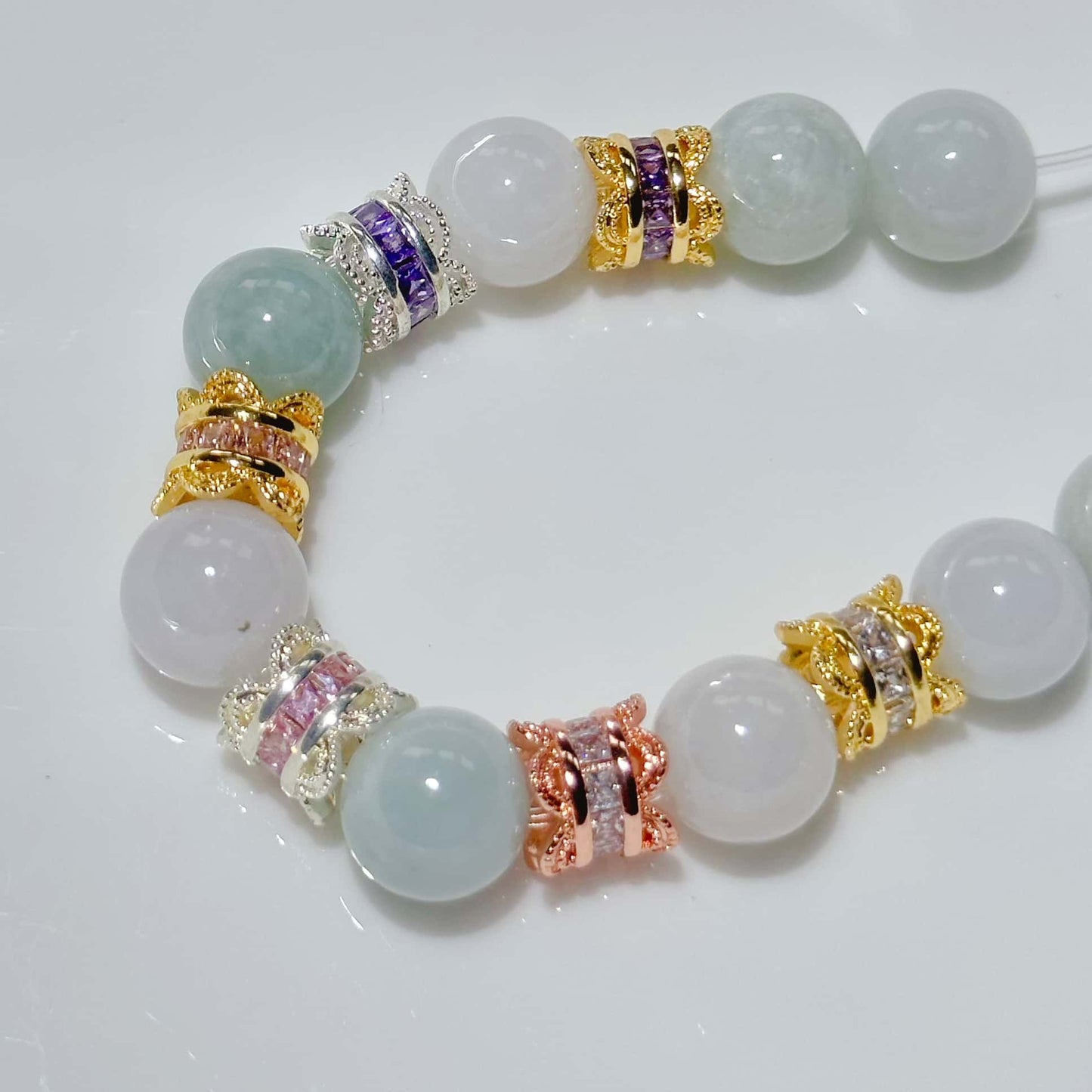 Pave Wave Spacer with CZ Tube Spacer Beads Gold Plated Bracelet Connector Charms Beads for Jewelry Making