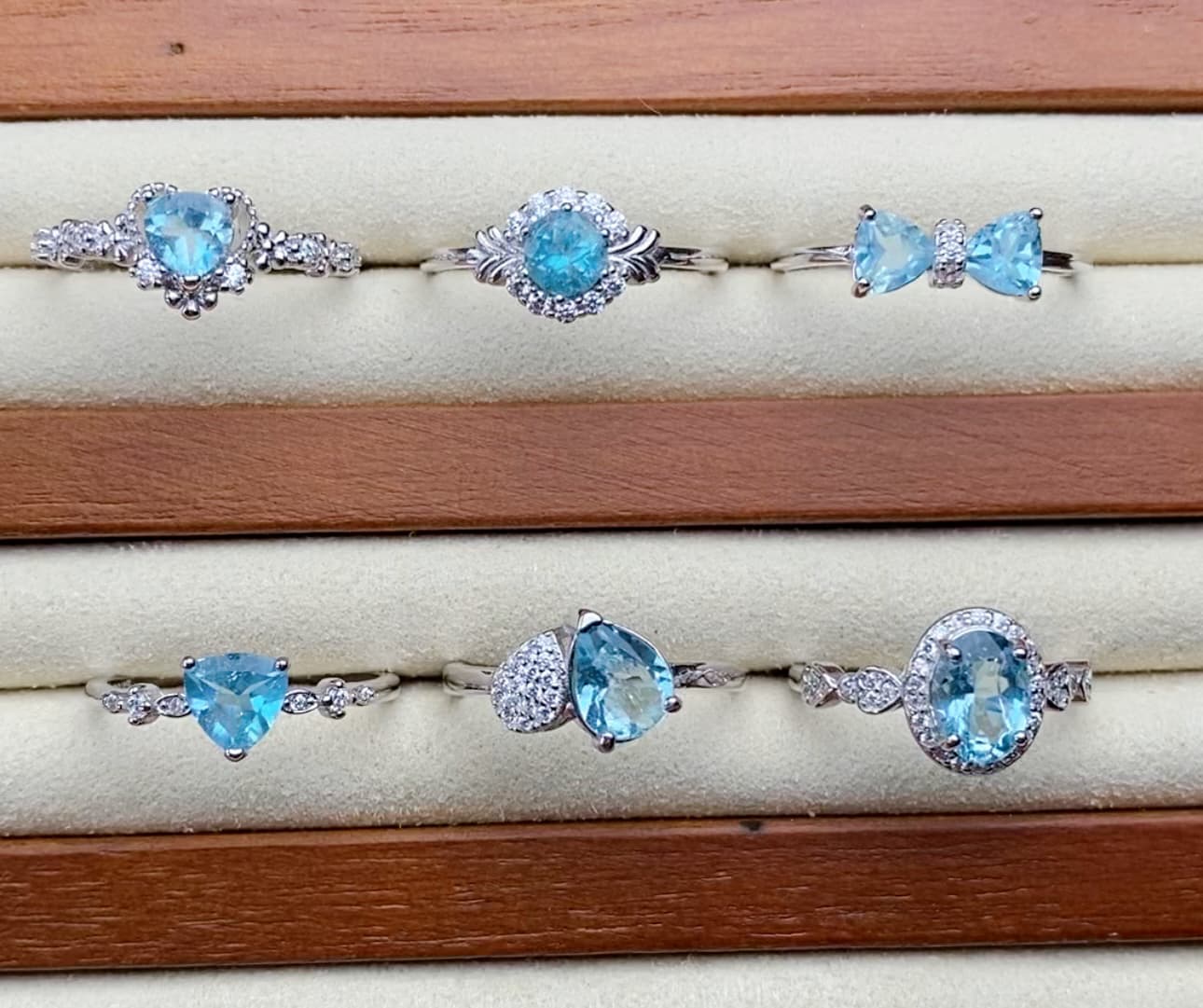 Sterling Silver Aquamarine Adjustable Ring